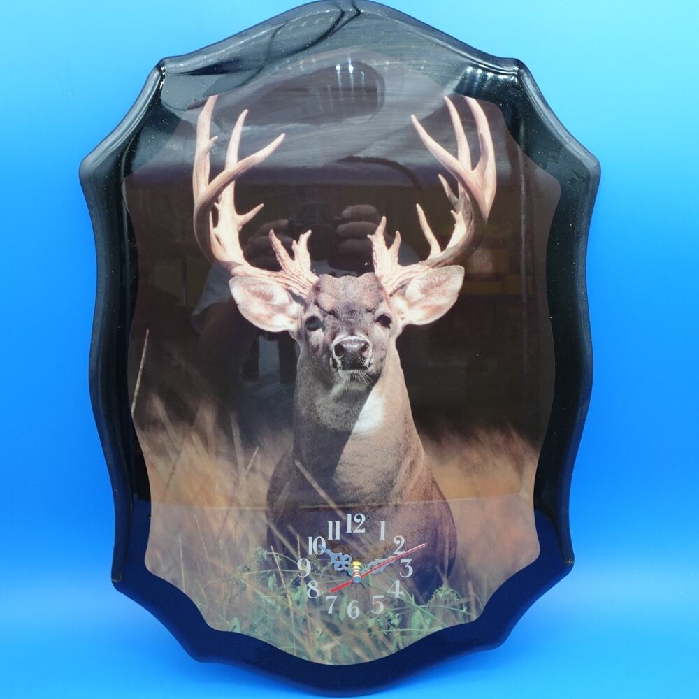 Buck Deer Wall Clock Hunting Wildlife Buck Plaque Quartz 22" x 15.5" Canada